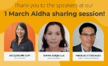 Aidha sharing session on 1 Mar 22